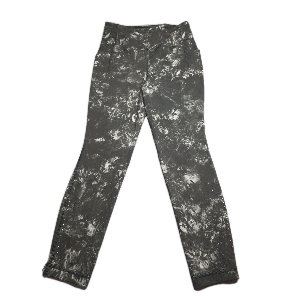 Lululemon Leggings Wunder Train HR 25'' Tie‎ Dye Gray Training Athletic Sz 6